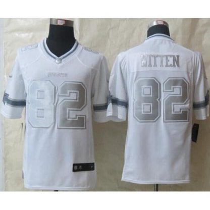 Nike Dallas Cowboys #82 Jason Witten White Men's Stitched NFL Limited Platinum Jersey