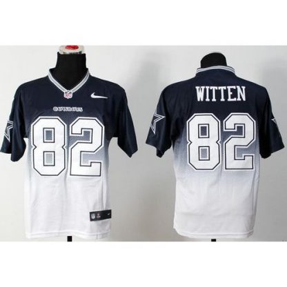 Nike Dallas Cowboys #82 Jason Witten Navy Blue/White Men's Stitched NFL Elite Fadeaway Fashion Jersey