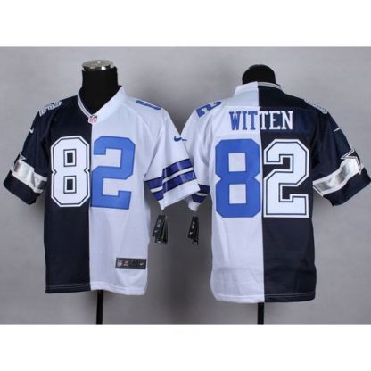 Nike Dallas Cowboys #82 Jason Witten Navy Blue/White Men's Stitched NFL Elite Split Jersey