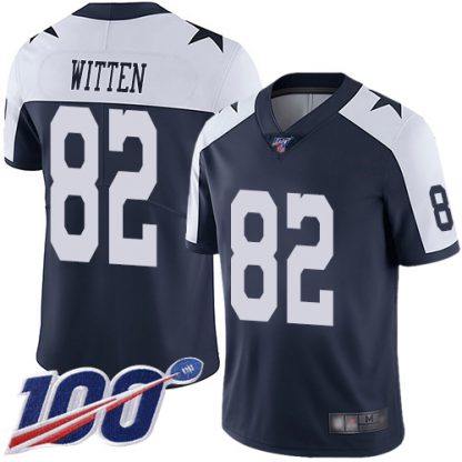 Nike Dallas Cowboys #82 Jason Witten Navy Blue Thanksgiving Men's Stitched NFL 100th Season Vapor Throwback Limited Jersey