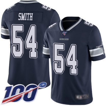 Nike Dallas Cowboys #54 Jaylon Smith Navy Blue Team Color Men's Stitched NFL 100th Season Vapor Limited Jersey