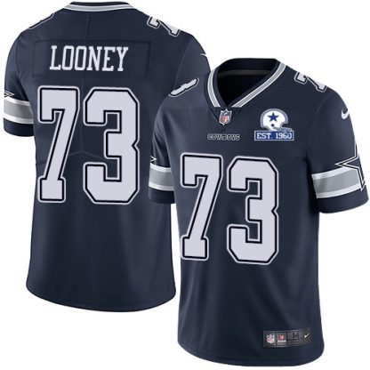 Nike Dallas Cowboys #73 Joe Looney Navy Blue Team Color Men's Stitched With Established In 1960 Patch NFL Vapor Untouchable Limited Jersey
