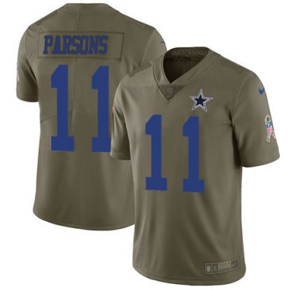 Nike Dallas Cowboys #11 Micah Parsons Olive Youth Stitched NFL Limited 2017 Salute To Service Jersey