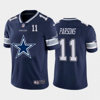 Dallas Dallas Cowboys #11 Micah Parsons Navy Blue Men's Nike Big Team Logo Player Vapor Limited NFL Jersey