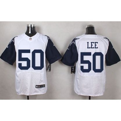 Nike Dallas Cowboys #50 Sean Lee White Men's Stitched NFL Elite Rush Jersey