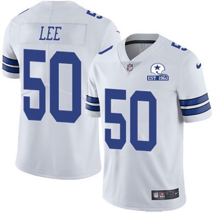 Nike Dallas Cowboys #50 Sean Lee White Men's Stitched With Established In 1960 Patch NFL Vapor Untouchable Limited Jersey