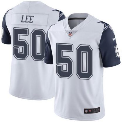 Nike Dallas Cowboys #50 Sean Lee White Men's Stitched NFL Limited Rush Jersey