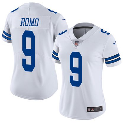Nike Dallas Cowboys #9 Tony Romo White Women's Stitched NFL Vapor Untouchable Limited Jersey