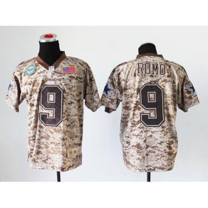 Nike Dallas Cowboys #9 Tony Romo Camo Men's Stitched NFL New Elite USMC Jersey