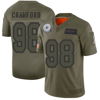 Nike Dallas Cowboys #98 Tyrone Crawford Camo Men's Stitched NFL Limited 2019 Salute To Service Jersey
