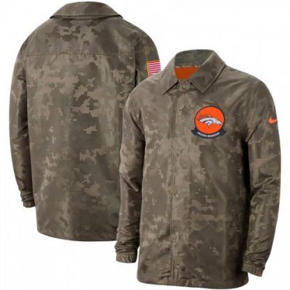 Men's Denver Denver Broncos Nike Camo 2019 Salute to Service Sideline Full-Zip Lightweight Jacket