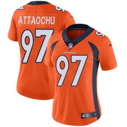 Nike Denver Broncos #97 Jeremiah Attaochu Orange Team Color Women's Stitched NFL Vapor Untouchable Limited Jersey