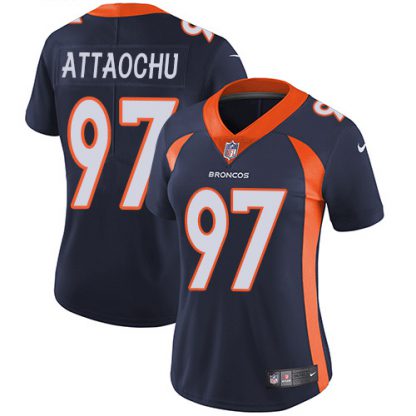 Nike Denver Broncos #97 Jeremiah Attaochu Navy Blue Alternate Women's Stitched NFL Vapor Untouchable Limited Jersey