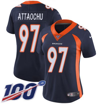 Nike Denver Broncos #97 Jeremiah Attaochu Navy Blue Alternate Women's Stitched NFL 100th Season Vapor Untouchable Limited Jersey