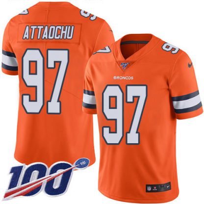 Nike Denver Broncos #97 Jeremiah Attaochu Orange Men's Stitched NFL Limited Rush 100th Season Jersey