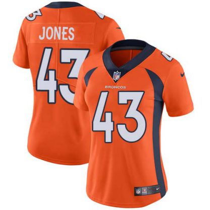 Nike Denver Broncos #43 Joe Jones Orange Team Color Women's Stitched NFL Vapor Untouchable Limited Jersey