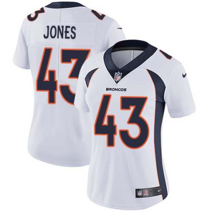 Nike Denver Broncos #43 Joe Jones White Women's Stitched NFL Vapor Untouchable Limited Jersey