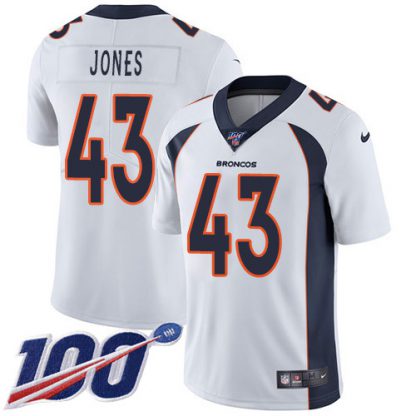 Nike Denver Broncos #43 Joe Jones White Men's Stitched NFL 100th Season Vapor Untouchable Limited Jersey