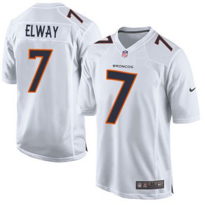 Nike Denver Broncos #7 John Elway White Youth Stitched NFL Game Event Jersey