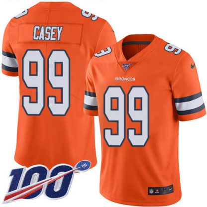 Nike Denver Broncos #99 Jurrell Casey Orange Men's Stitched NFL Limited Rush 100th Season Jersey