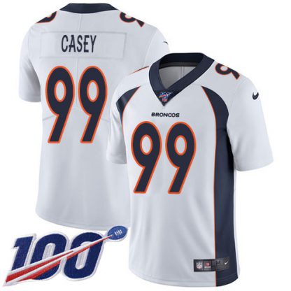 Nike Denver Broncos #99 Jurrell Casey White Men's Stitched NFL 100th Season Vapor Untouchable Limited Jersey