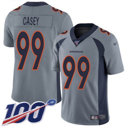 Nike Denver Broncos #99 Jurrell Casey Gray Men's Stitched NFL Limited Inverted Legend 100th Season Jersey
