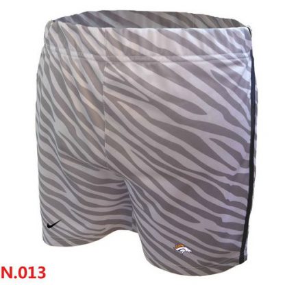 Women's Nike NFL Denver Denver Broncos Embroidered Team Logo Zebra Stripes Shorts
