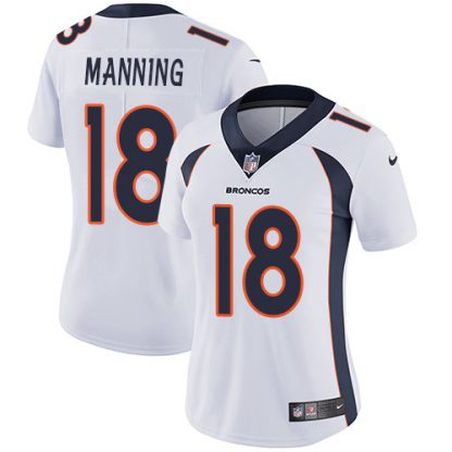 Nike Denver Broncos #18 Peyton Manning White Women's Stitched NFL Vapor Untouchable Limited Jersey