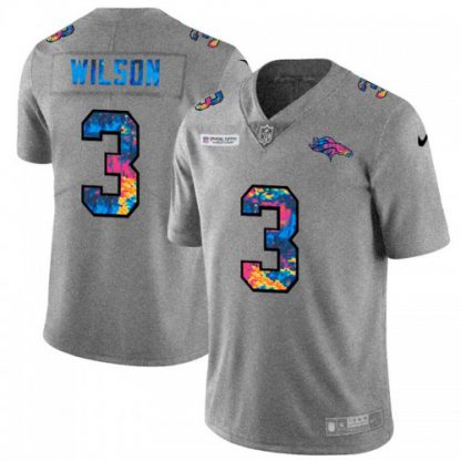 Denver Denver Broncos #3 Russell Wilson Men's Nike Multi-Color 2020 NFL Crucial Catch NFL Jersey Greyheather