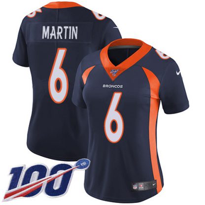 Nike Denver Broncos #6 Sam Martin Navy Blue Alternate Women's Stitched NFL 100th Season Vapor Untouchable Limited Jersey