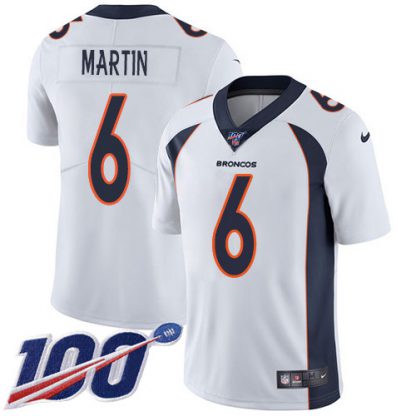 Nike Denver Broncos #6 Sam Martin White Men's Stitched NFL 100th Season Vapor Untouchable Limited Jersey