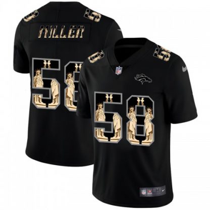 Denver Denver Broncos #58 Von Miller Carbon Black Vapor Statue Of Liberty Limited NFL Jersey