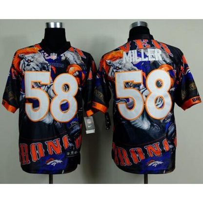 Nike Denver Broncos #58 Von Miller Team Color Men's Stitched NFL Elite Fanatical Jersey