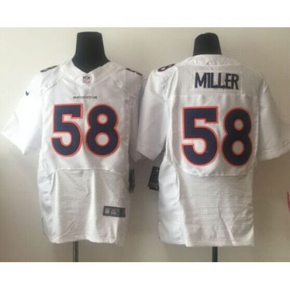 Nike Denver Broncos #58 Von Miller White Men's Stitched NFL Elite Event Jersey