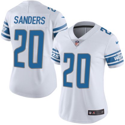 Nike Detroit Lions #20 Barry Sanders White Women's Stitched NFL Vapor Untouchable Limited Jersey