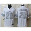 Nike Detroit Lions #20 Barry Sanders White Men's Stitched NFL Limited Platinum Jersey