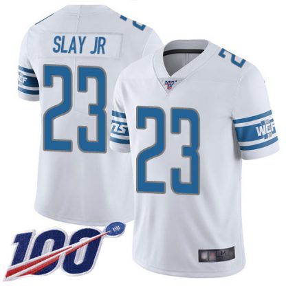 Nike Detroit Lions #23 Darius Slay Jr White Youth Stitched NFL 100th Season Vapor Limited Jersey