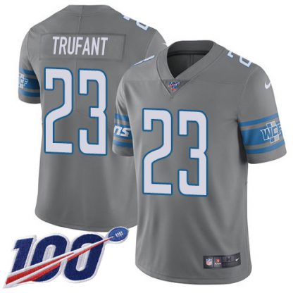 Nike Detroit Lions #23 Desmond Trufant Gray Youth Stitched NFL Limited Rush 100th Season Jersey