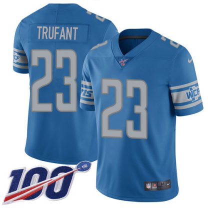 Nike Detroit Lions #23 Desmond Trufant Blue Team Color Men's Stitched NFL 100th Season Vapor Untouchable Limited Jersey