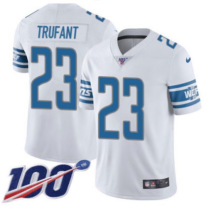 Nike Detroit Lions #23 Desmond Trufant White Men's Stitched NFL 100th Season Vapor Untouchable Limited Jersey