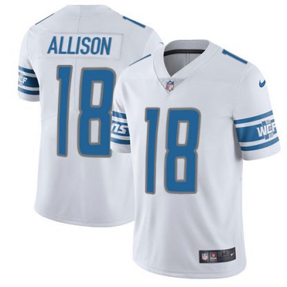 Nike Detroit Lions #18 Geronimo Allison White Men's Stitched NFL Vapor Untouchable Limited Jersey