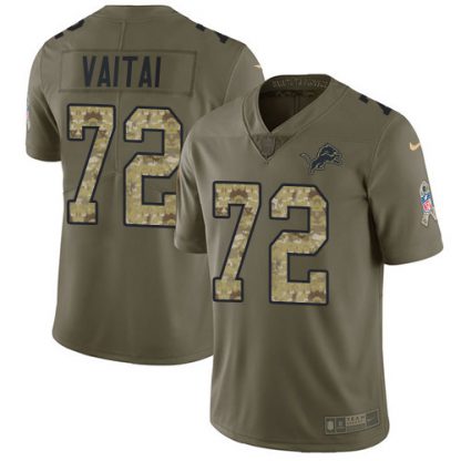 Nike Detroit Lions #72 Halapoulivaati Vaitai Olive/Camo Youth Stitched NFL Limited 2017 Salute To Service Jersey