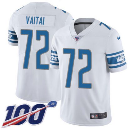 Nike Detroit Lions #72 Halapoulivaati Vaitai White Youth Stitched NFL 100th Season Vapor Untouchable Limited Jersey