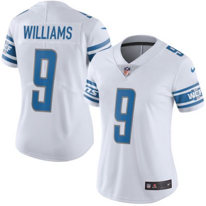Nike Detroit Lions #9 Jameson Williams White Women's Stitched NFL Vapor Untouchable Limited Jersey