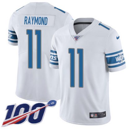 Nike Detroit Lions #11 Kalif Raymond White Men's Stitched NFL 100th Season Vapor Untouchable Limited Jersey