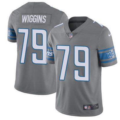 Nike Detroit Lions #79 Kenny Wiggins Gray Youth Stitched NFL Limited Rush Jersey