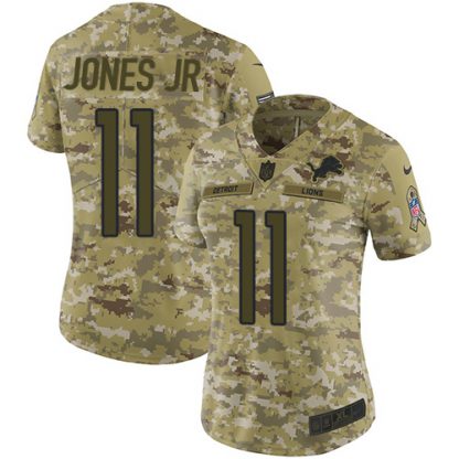 Nike Detroit Lions #11 Marvin Jones Jr Camo Women's Stitched NFL Limited 2018 Salute to Service Jersey