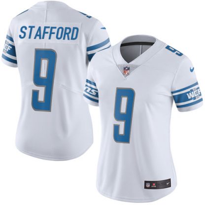 Nike Detroit Lions #9 Matthew Stafford White Women's Stitched NFL Vapor Untouchable Limited Jersey