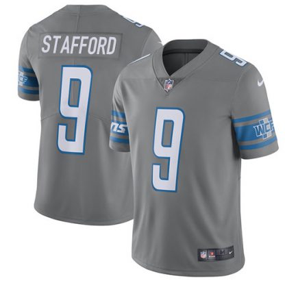 Nike Detroit Lions #9 Matthew Stafford Gray Youth Stitched NFL Limited Rush Jersey
