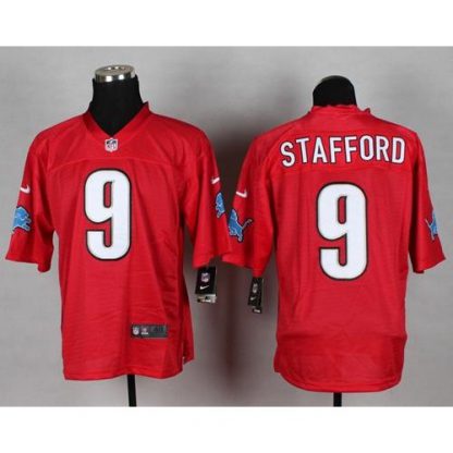 Nike Detroit Lions #9 Matthew Stafford Red Men's Stitched NFL Elite QB Practice Jersey